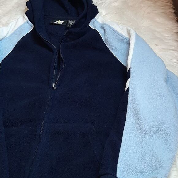 ATHLETIC TECH‎  SweatShirt Hoodies  Blue White Fleece Active L - Picture 4 of 7